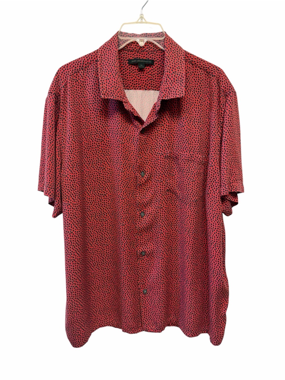 John Varvatos Red Short Sleeve Button Down Shirt XL